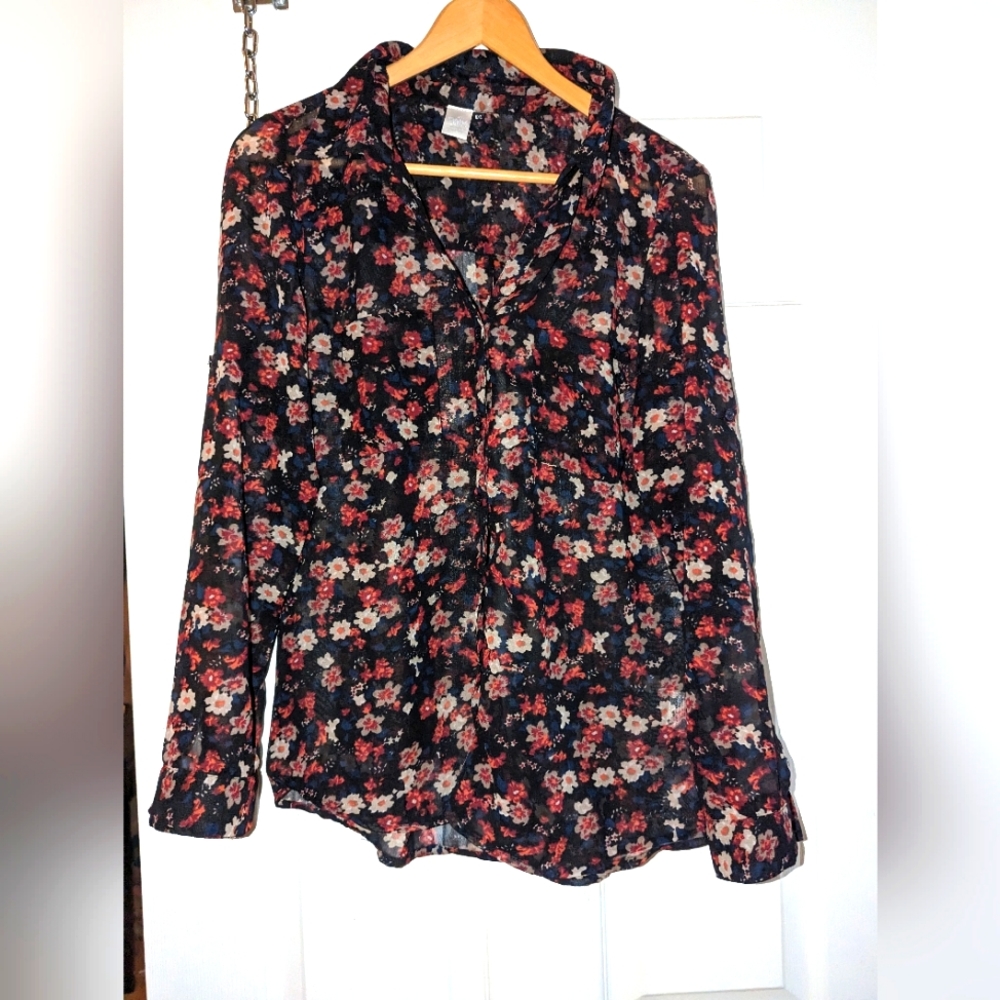 Twik sheer floral blouse